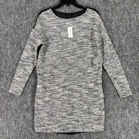Banana Republic Dress Womens Small Gray LongSleeve Drop Shoulder Knee Length - Picture 1 of 9